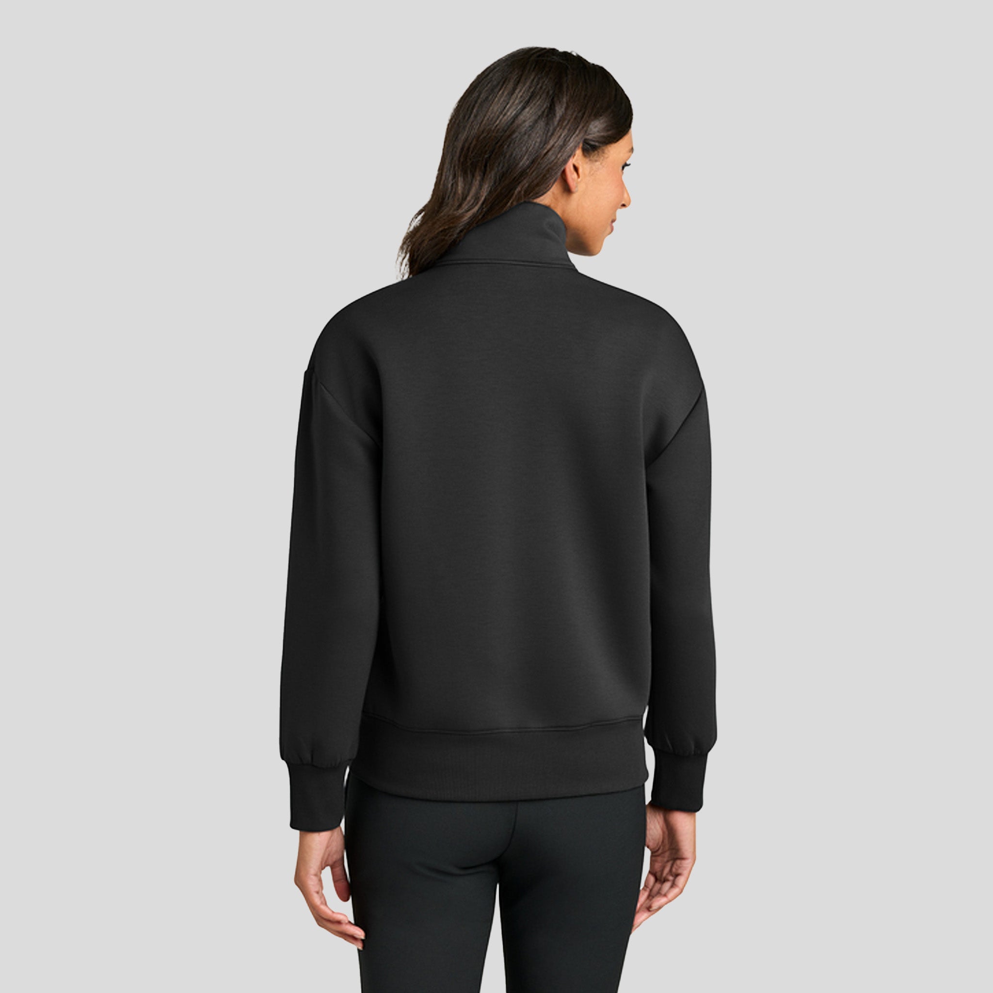 Womenβs Soft Spacer 1/4-Zip | Deep Black