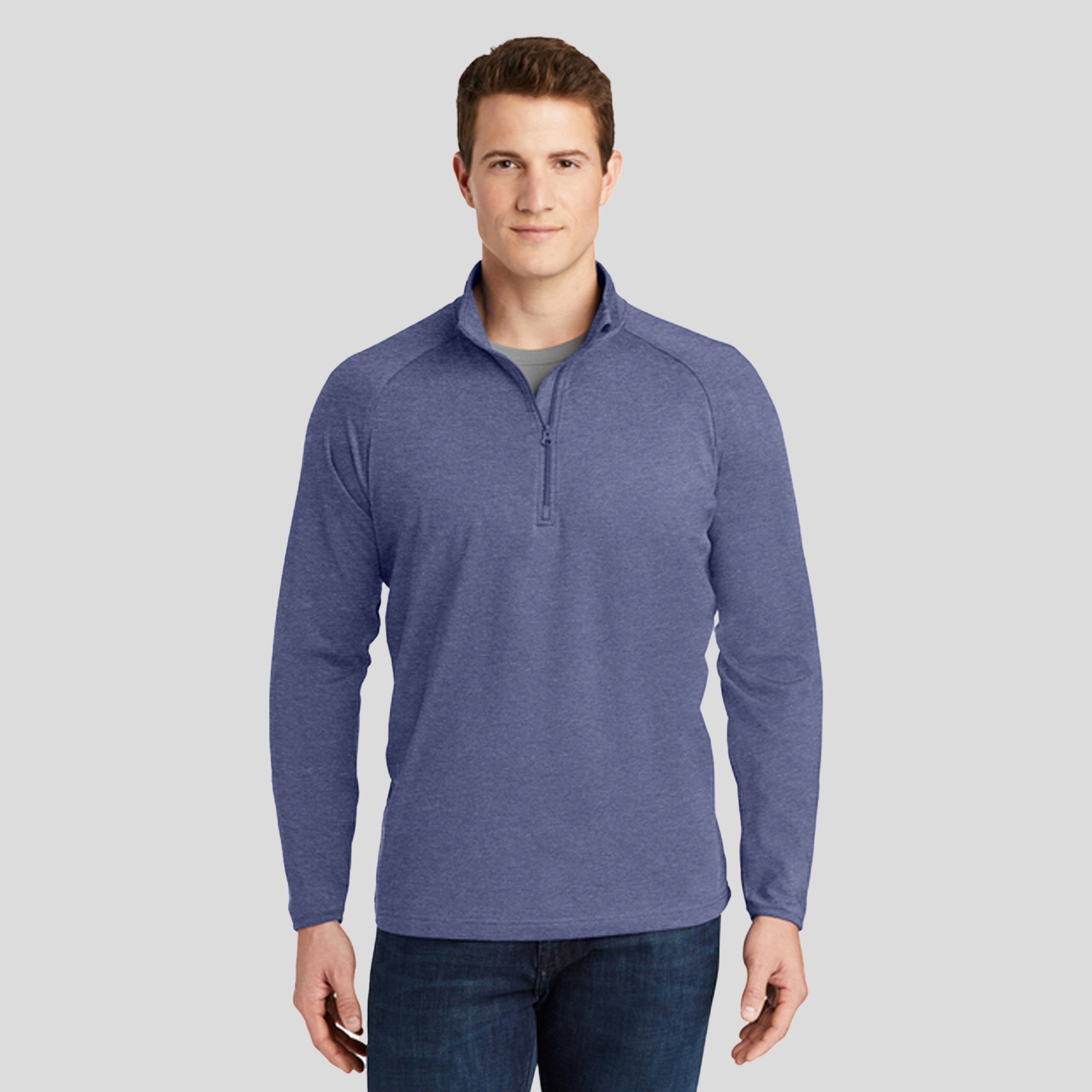 Sport-Wickยฎ Stretch 1/4-Zip Pullover | True Navy Heather